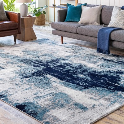 Hauteloom Apas Abstract Blue Area Rug