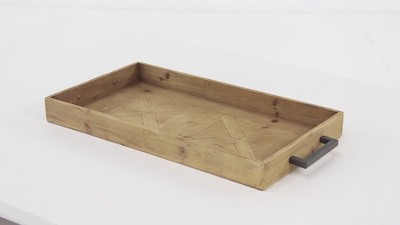 Buy Wholesale India This Wooden Farmhouse Tray With Metal Handles & Serving  Tray, Wooden Tray, Wooden Craft, Tray at USD 14