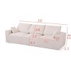 113" Wide Modern L-Shaped Sofa with USB Charging and Movable Ottoman for Living Room -3irtyhousy - 4 of 4