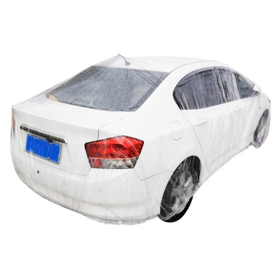 X-Autohaux Plastic Car Cover Shield Rain Snow Hail Dust Universal White for Car SUV