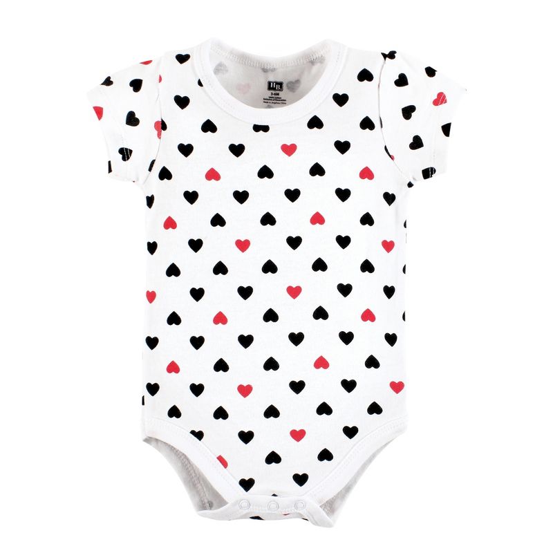 Hudson Baby Infant Girl Cotton Layette Set, Girl Daddy Red Black, 5 of 7
