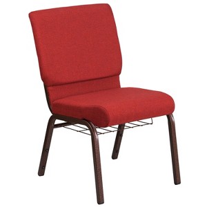 Emma and Oliver 18.5"W Church/Reception Guest Chair with Communion Cup Book Rack - 1 of 4