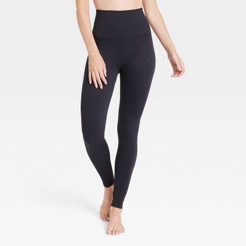 Technical Ribbed Knit Sports Leggings in Black - WOMEN - Ready-to