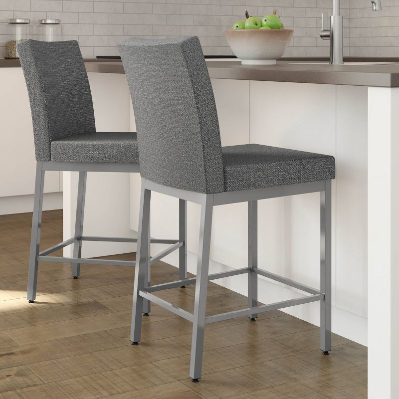Amisco Perry Upholstered Counter Height Barstool Gray, 6 of 8