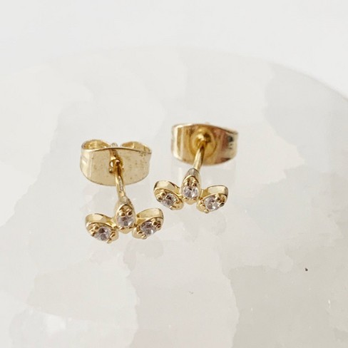 Crystal Lotus Studs in Gold, Rose Gold, Silver - Honeycat - image 1 of 4