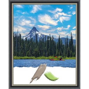 Amanti Art Theo Black Silver Wood Picture Frame - 1 of 4