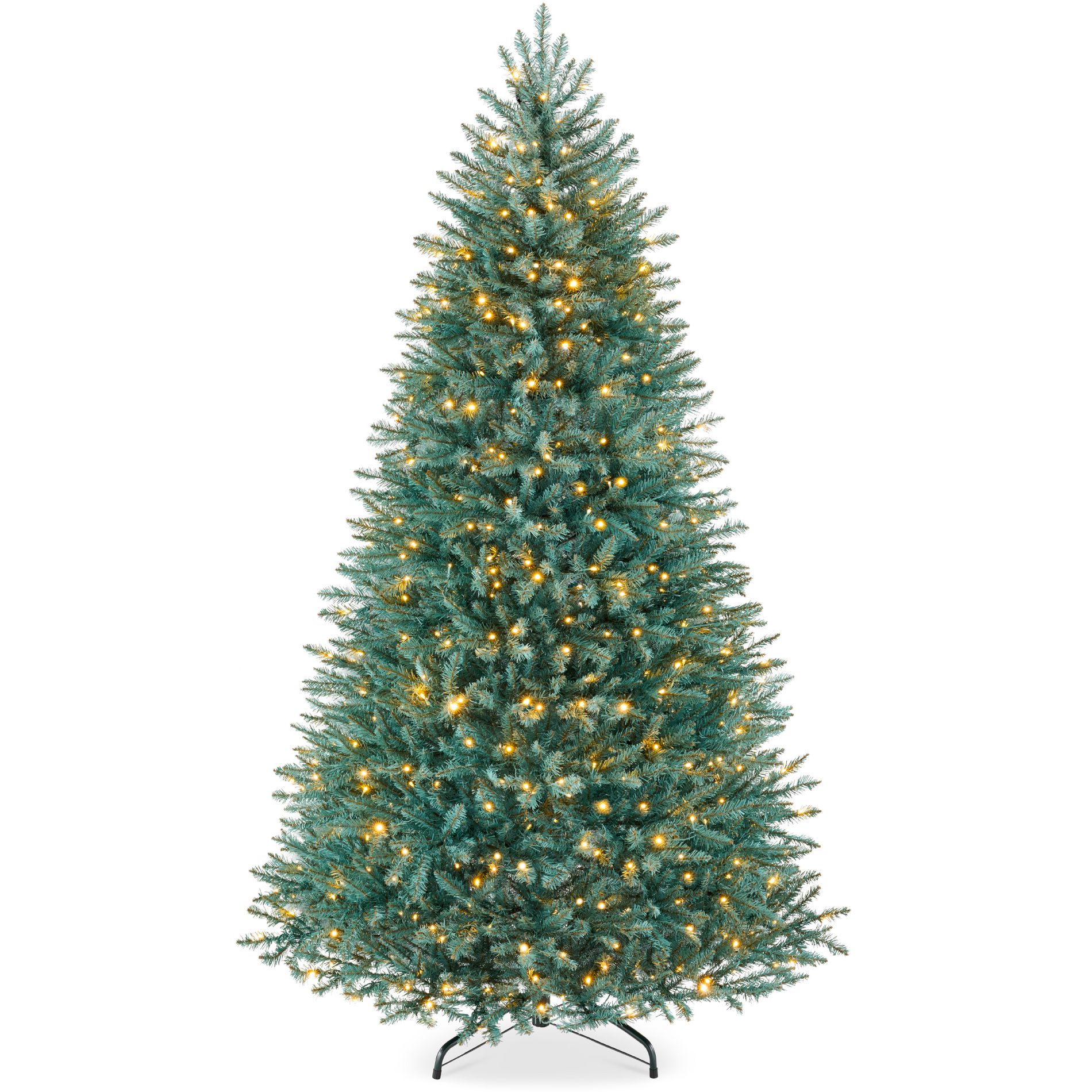 Best Choice Products 9ft Pre-Lit Premium Nordic Fir Artificial Full Christmas Tree w/2-in-1 Twinkle LEDs Blue Spruce