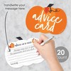 Big Dot of Happiness Fall Pumpkin - Pumpkin Wish Card Halloween or Thanksgiving Baby Shower Activities - Shaped Advice Cards Game - Set of 20 - 2 of 4