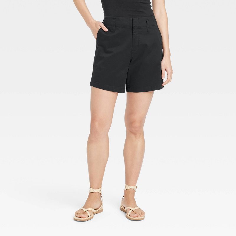 Women's High-Rise Tailored Everyday Shorts - A New Day™, 1 of 8
