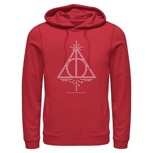 Men's Harry Potter Deathly Hallows Symbol Pull Over Hoodie - 1 of 4