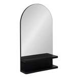 18" x 30" Astora Arch Decorative Wall Mirror with Shelf Black - Kate & Laurel All Things Decor