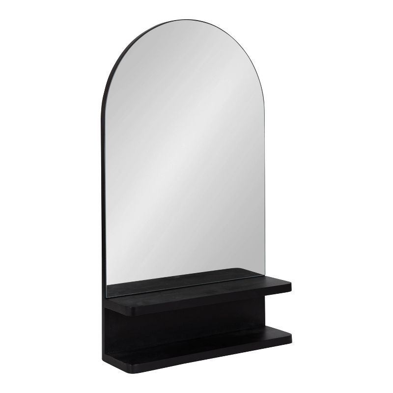 18&#34; x 30&#34; Astora Arch Decorative Wall Mirror with Shelf Black - Kate &#38; Laurel All Things Decor, 1 of 11