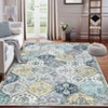 Washable Vintage Oriental Rug Non Slip Low Pile Rug Soft Throw Floor Cover Retro Foldable Indoor Carpet for Living Room Bedroom Playroom Nursery - 4 of 4