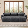 Convertible Sectional Sofas with 32D High-Density Sponge, Movable Ottoman, and Free Combination - 2 of 4