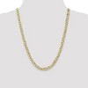 Black Bow Jewelry Men's 6.5mm, 10k Yellow Gold Hollow Curb Link Chain Necklace - 2 of 4