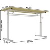 INFURNIC Desks Adjustable Standing Desk with Crank for Easy to Assemble Sturdy and Durable Multi Purpose, Brown, 47.24"*23.62"*35.43" - 4 of 4