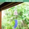 Unique Bargains Handmade Outdoor Glass Style Wind Chimes White Purple 1 Pc - 4 of 4