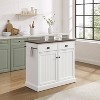 Crosley Shoreline Kitchen Island White/Dark Brown: Adjustable Shelves, Towel Bar, MDF & Veneer Storage Cart - 2 of 4