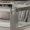 Top and Bottom Double Layer Tempered Glass Coffee Table and Mirror Finished Stainless Steel Frame - 4 of 4