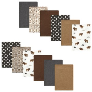 Luvable Friends Hudson Baby Flannel Burp Cloths 12pk Set - 1 of 2