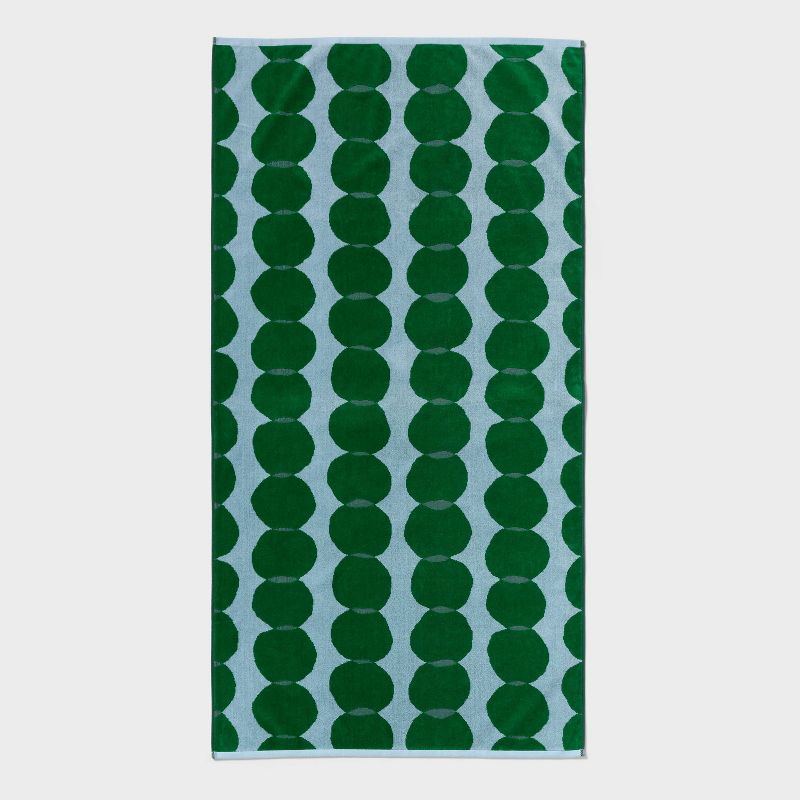 36"x72" Bubble Dot Oversized Beach Towel Green/Blue - Room Essentials™