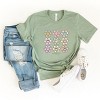 Simply Sage Market S.W.Smiley Flowers Checkered Short Sleeve Tee - 2 of 4