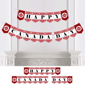 Big Dot of Happiness Canada Day - Canadian Party Bunting Banner - Party Decorations - Happy Canada Day - 1 of 4
