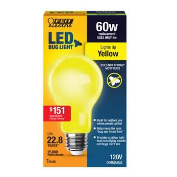 Feit Electric A19 E26 (Medium) LED Light Bulb Yellow 60 Watt Equivalence 1 pk
