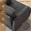 Accent Chair - Modern Living Room Chair with Breathable Linen Fabric, Soft Upholstered Arm Chair, Mid-Century Sofa for Bedroom, Reading Room, Office - 3 of 4