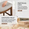 Arceso Bar Stools Set of 2, 24 Inch Fabric Counter Height Bar Stools, Saddle Barstools with Nailhead Trim Tufted Button, Light Beige Gray - 4 of 4