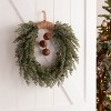 Glittered Pine with Sleigh Bell Wreath 22"D - 2 of 3