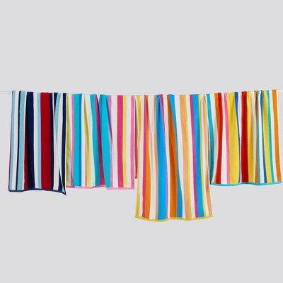 100% Cotton Cabana 4 Pack Beach Towels - Great Bay Home