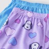 Girls' Snoopy 3pc Pajama Set - Blue - 4 of 4