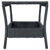 vidaXL Patio Table Dark Gray 17.7"x17.7"x18.3" Poly Rattan - 3 of 4