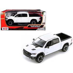 2019 RAM 1500 Rebel Crew Cab Pickup Truck White 1/24-1/27 Diecast Model Car by Motormax - 1 of 3
