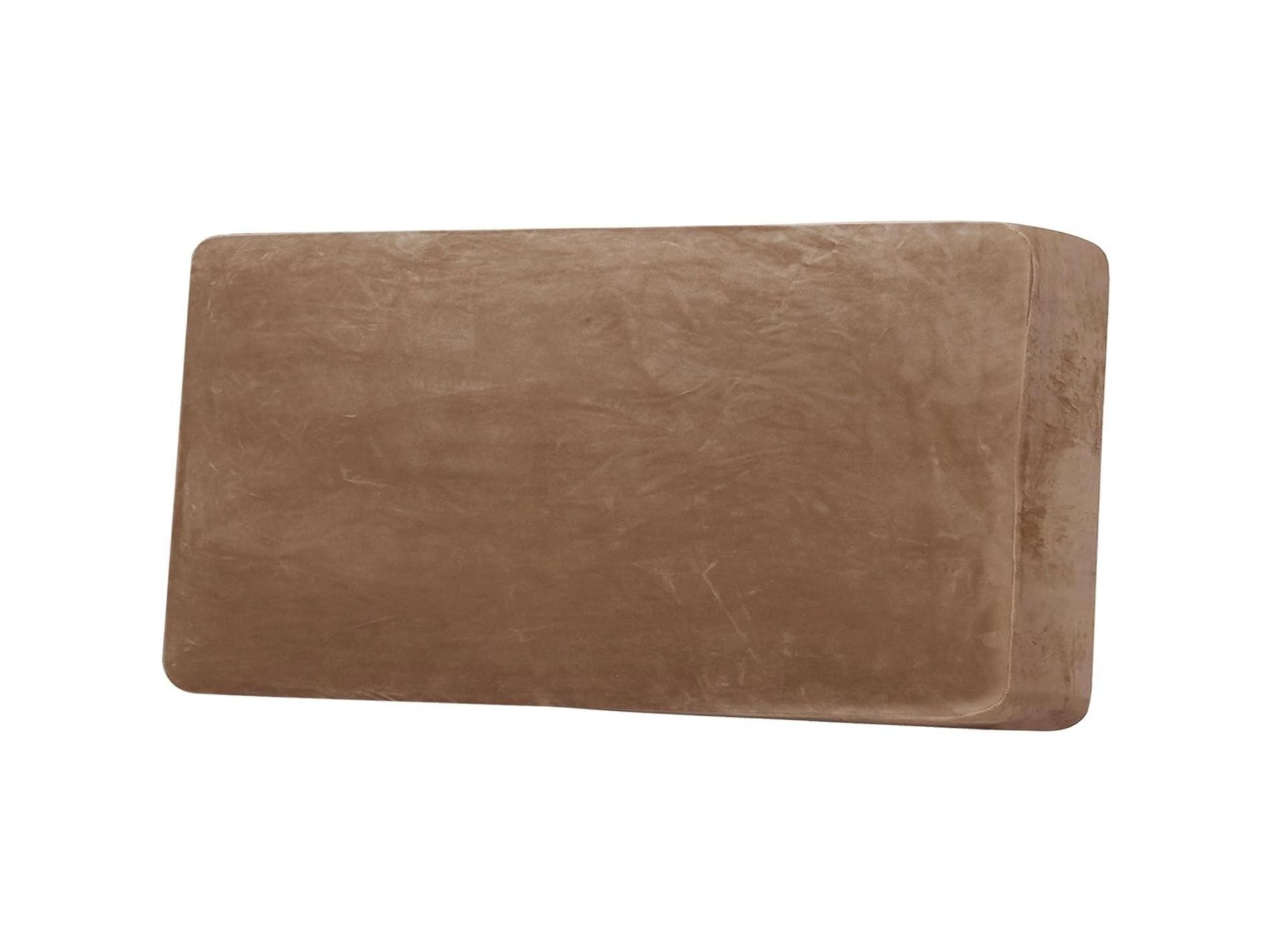 H.Versailtex Velvet Seat Cushion Cover for Armchair Loveseat and Sofa CAMEL 1 Cushion Sofa