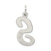 Black Bow Jewelry Sterling Silver Madison Collection LG Classic Script Initial S Pendant - 3 of 4