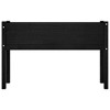 vidaXL Solid Wood Garden Planter - Elevated Wooden Planter Box for Outdoor Use, Weather-Resistant, Rectangular Design, Black, 43.3"x12.2"x27.6" - 3 of 4