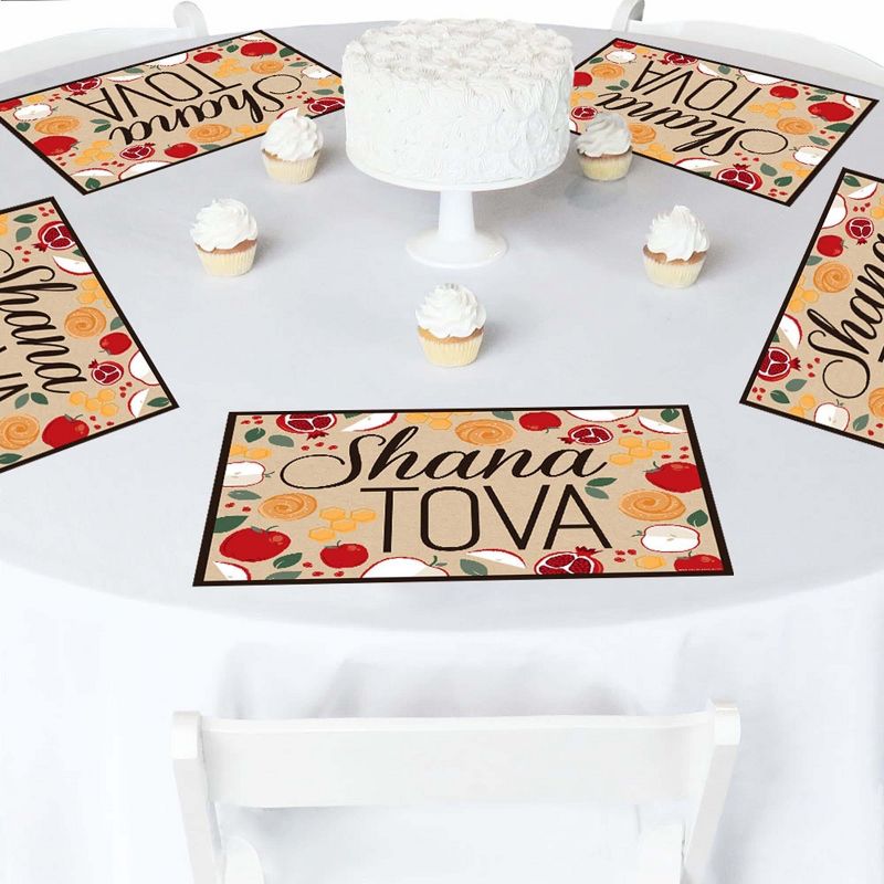 Big Dot of Happiness Rosh Hashanah - Party Table Decorations - New Year Placemats - Set of 16, 2 of 7
