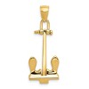 Black Bow Jewelry 14k Yellow Gold Large Stockless Anchor Pendant - 3 of 4
