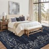 Modern Machine Washable Area Rugs Floral Printed Floor Carpet Non Slip Backing Stain Resistant Indoor Soft Mat - 2 of 4