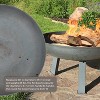 Sunnydaze Outdoor Camping or Backyard Round Cast Iron Rustic Fire Pit Bowl with Handles - 4 of 4