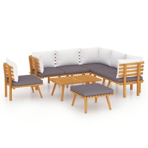 vidaXL Patio Lounge Set Sectional Sofa Set with Cushions Solid Wood Acacia - 1 of 4