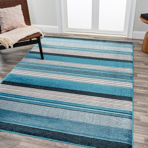 Duxbury Gradient Ticking Striped Area Rug - JONATHAN Y - 1 of 4