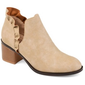 Journee Collection Womens Lennie Slip On Stacked Heel Booties - 1 of 4
