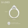 GILDED 1/2 CTTW Lab Grown Diamond Engagement Ring in Sterling Silver, Size 7 - 4 of 4