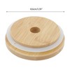 Unique Bargains Convenient Silicone Seal Cup Cover Wood Tone 1 Pc - 2 of 4