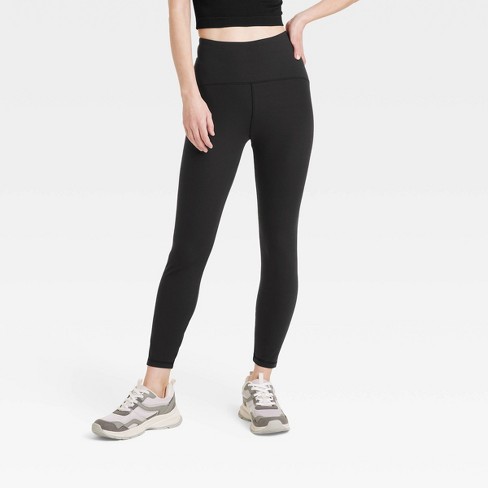 Women's High Waisted Everyday Active 7/8 Leggings - A New Day™ Black M