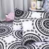 Unique Bargains 3 Pcs Bohemian Floral Printed Design Duvet Cover Sets 1 Duvet Cover, 2 Pillow Shams White Queen - 4 of 4