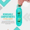 MEDca Monthly Pill Organizer 2 Times/Day, 30 Day Box AM/PM, Morning and Night One Month w/ Daily Removable 31 Organizers and Organizing Tray - 3 of 4